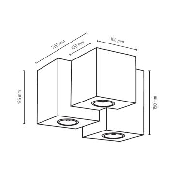 Ceiling light WOODDREAM 3xGU10/6W/230V beech - FSC certified