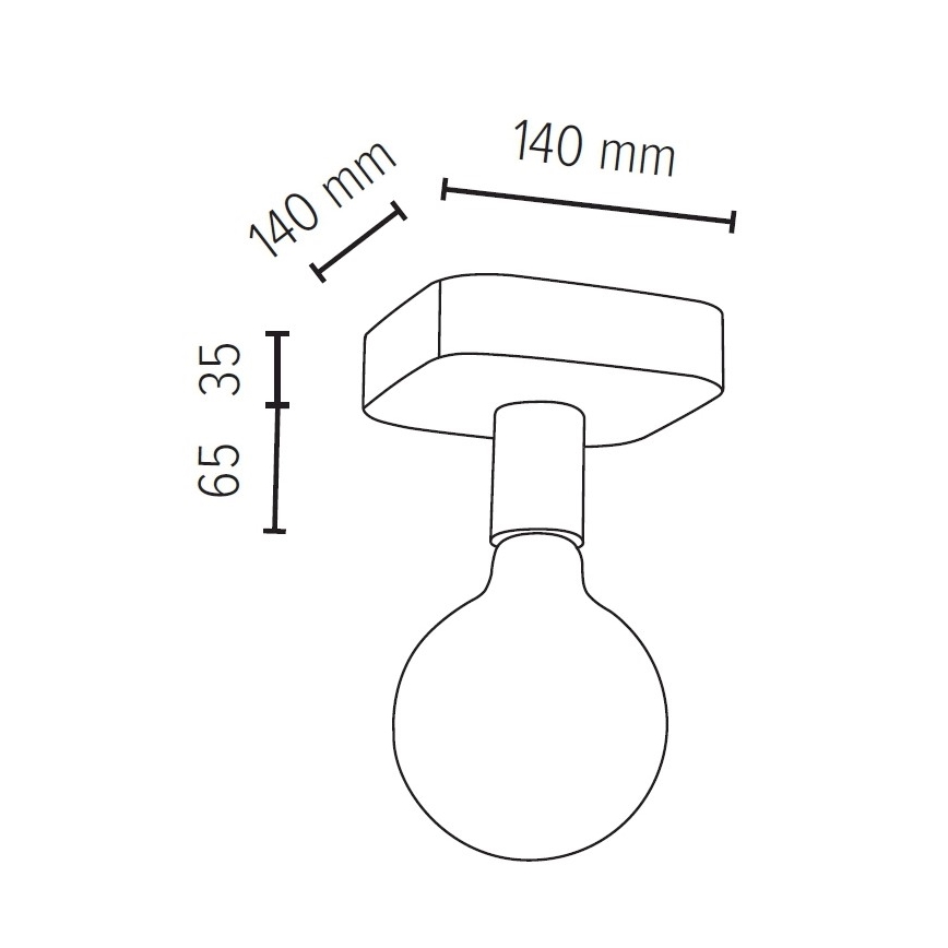 Ceiling light FORTAN 1xE27/60W/230V concrete