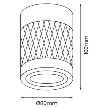 Spotlight BIMA 1xGU10/25W/230V round black