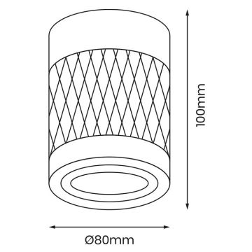 Spotlight BIMA 1xGU10/25W/230V round white