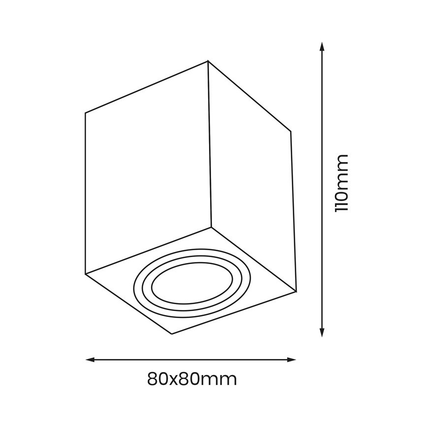 Spotlight BIMA 1xGU10/25W/230V square white