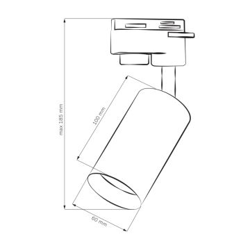 Spotlight for rail system MARIBEL 1xGU10/10W/230V black