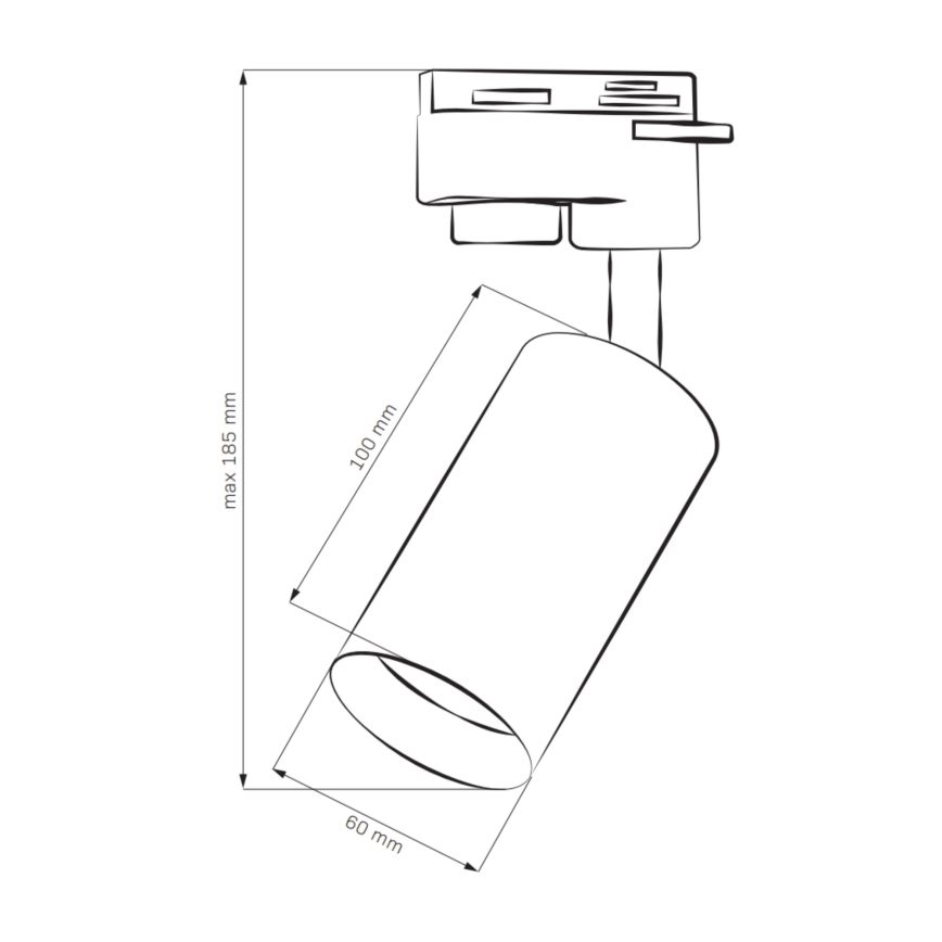 Spotlight for rail system MARIBEL 1xGU10/10W/230V black