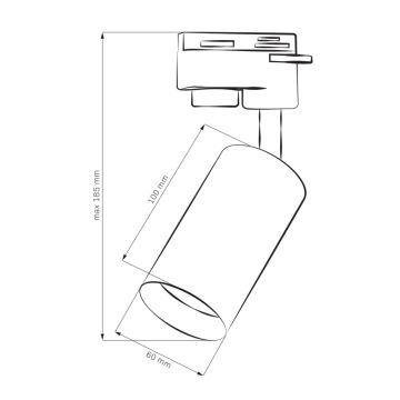 Spotlight for rail system MARIBEL 1xGU10/10W/230V white