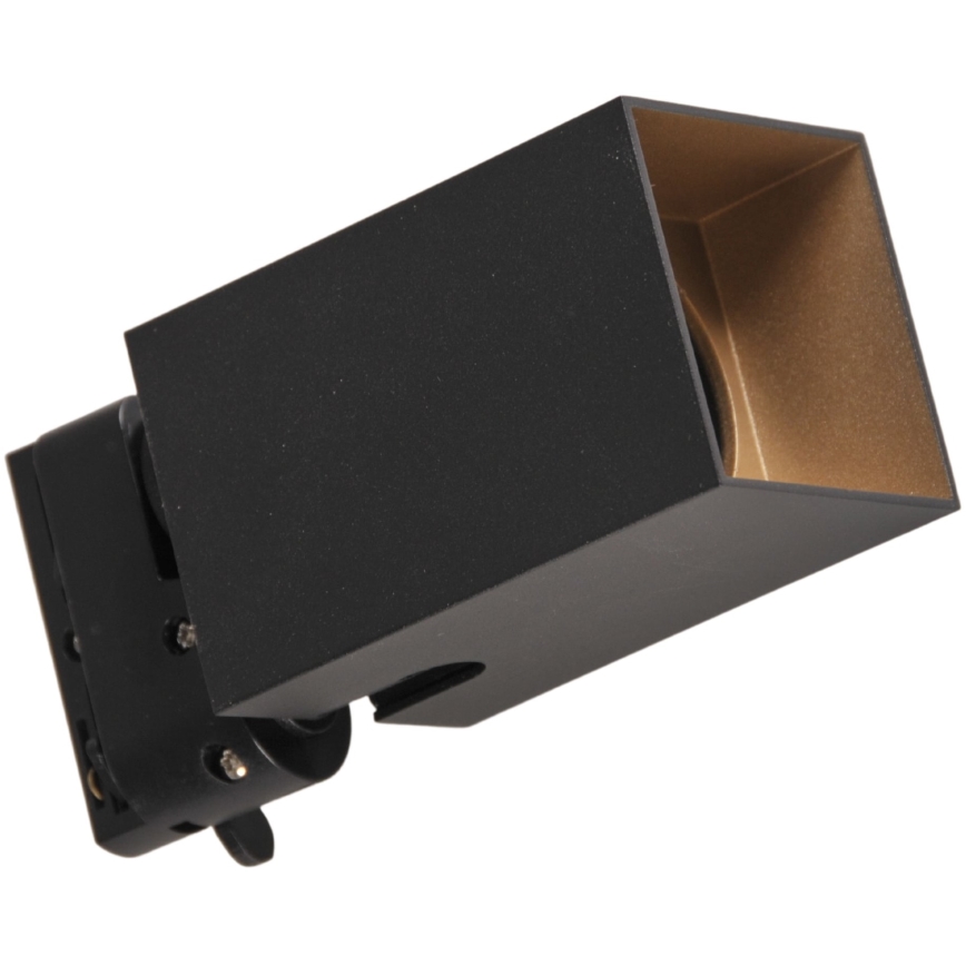 Spotlight for rail system SQUARE 3xGU10/10W/230V + 1 m rail system black