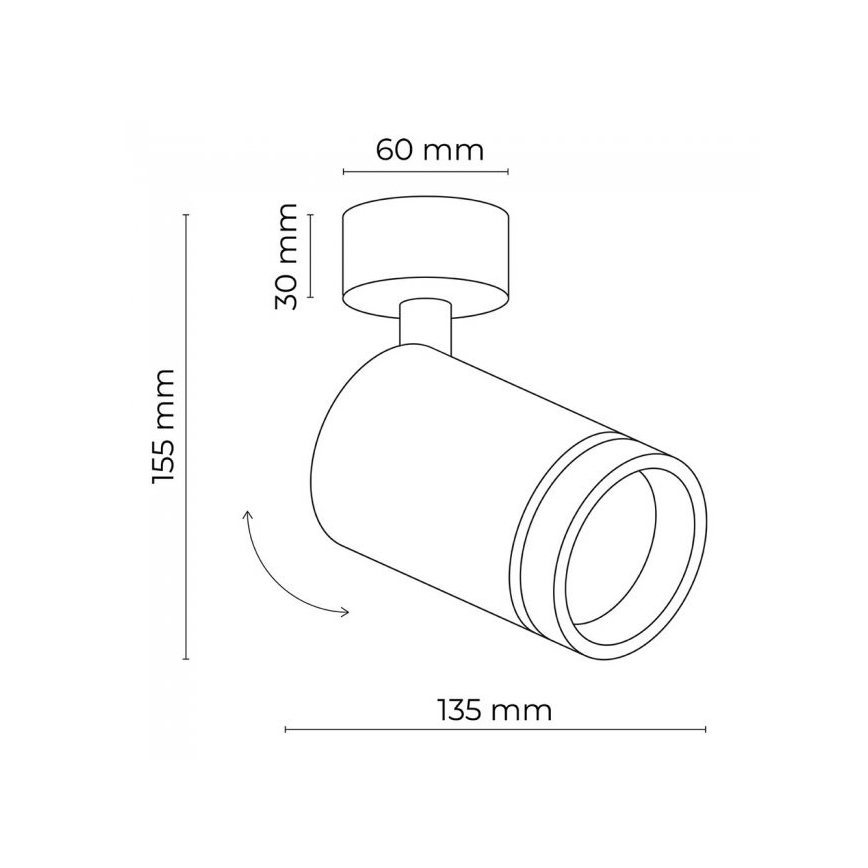 Spotlight JET 1xGU10/10W/230V black