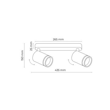 Spotlight JET 2xGU10/10W/230V black