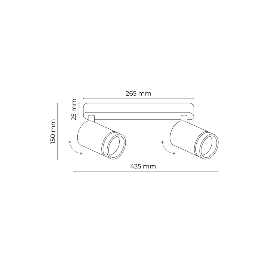 Spotlight JET 2xGU10/10W/230V black