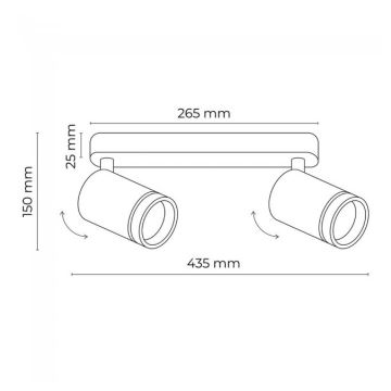 Spotlight JET 2xGU10/10W/230V white