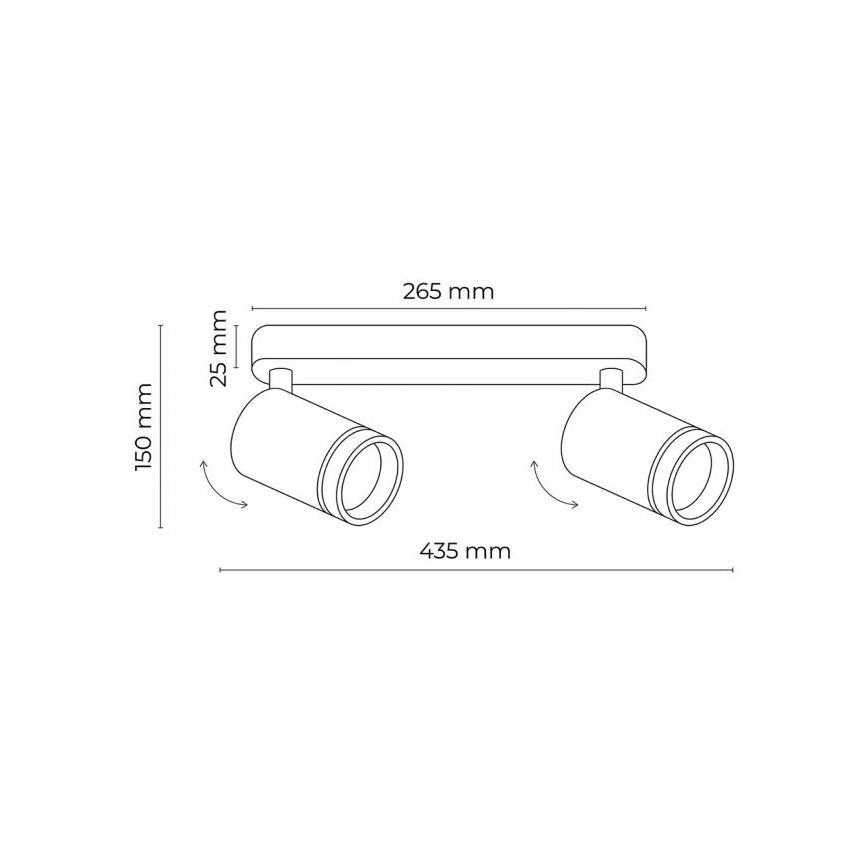 Spotlight JET 2xGU10/10W/230V white