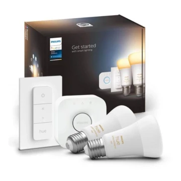 Starter pack Philips Hue WHITE AMBIANCE 2xE27/8W/230V + interconnection device