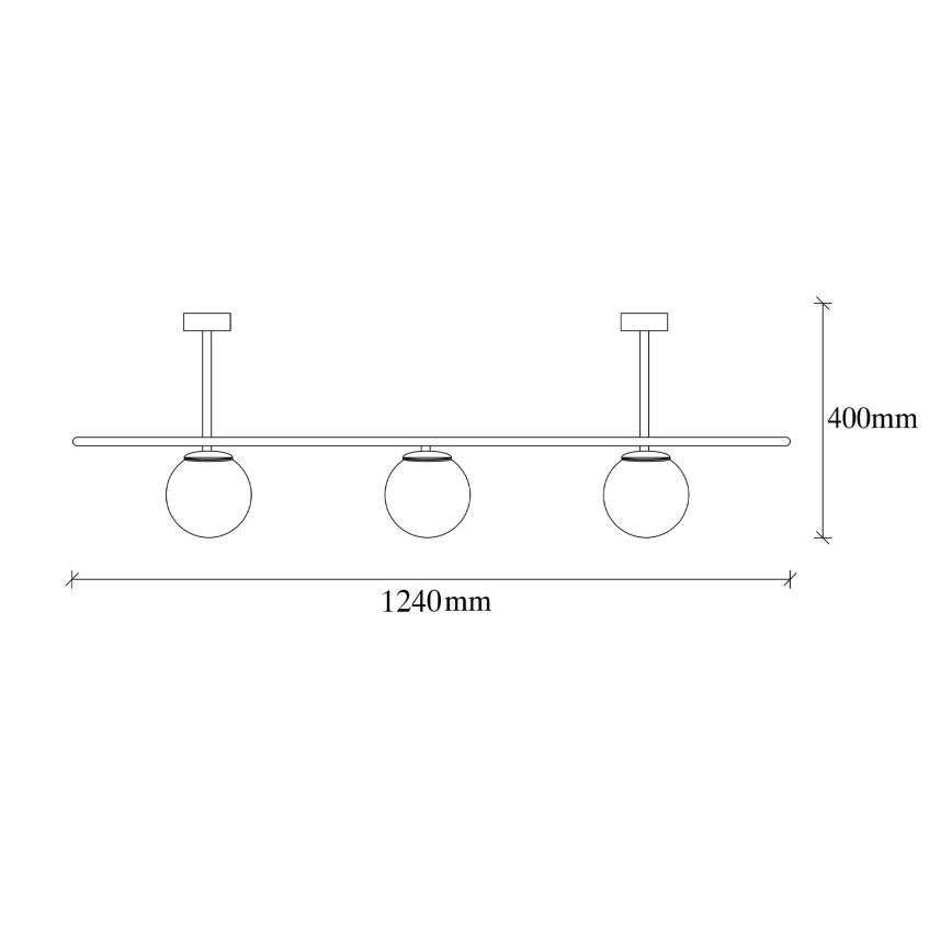 Surface-mounted chandelier ABAKUS 4xE27/40W/230V