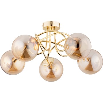 Surface-mounted chandelier BANKO 5xE14/10W/230V gold