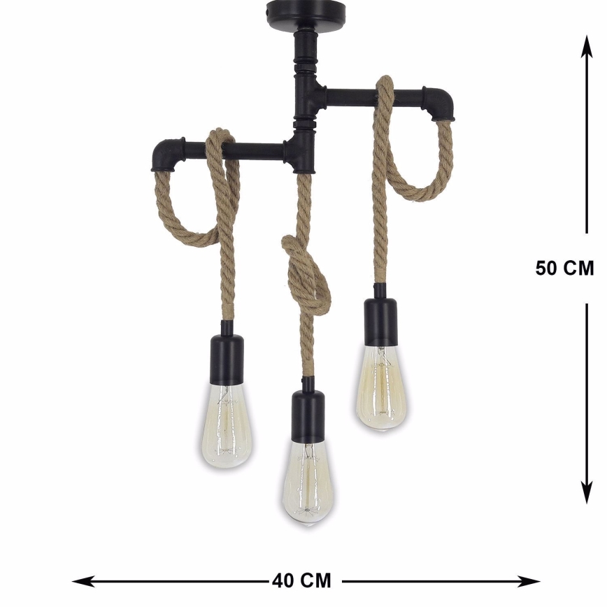 Surface-mounted chandelier BORULU 3xE27/40W/230V