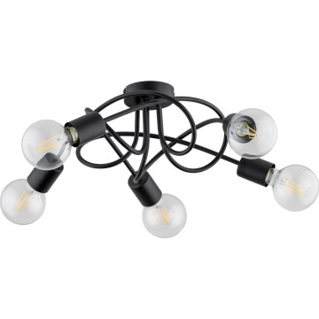 Surface-mounted chandelier BOSTON 5xE27/15W/230V black