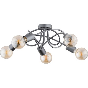 Surface-mounted chandelier BOSTON 5xE27/15W/230V grey