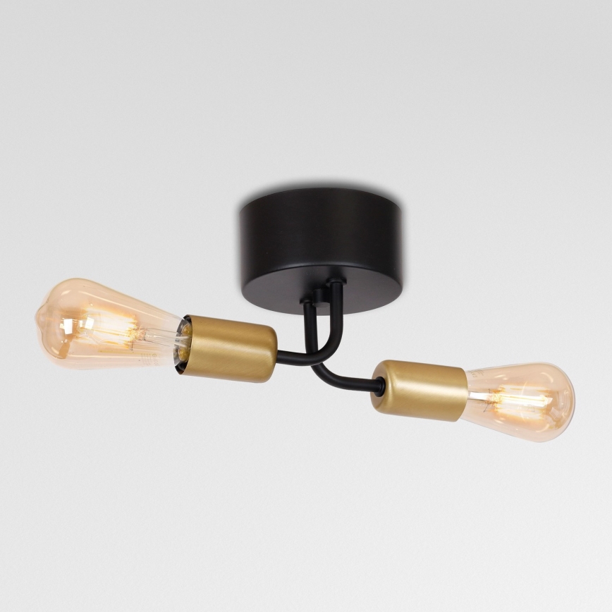 Surface-mounted chandelier BRENDA 2xE27/60W/230V black/gold