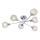 Surface-mounted chandelier DIXI 6xE14/40W/230V