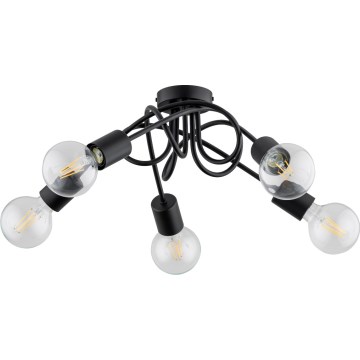 Surface-mounted chandelier INTER 5xE27/15W/230V black