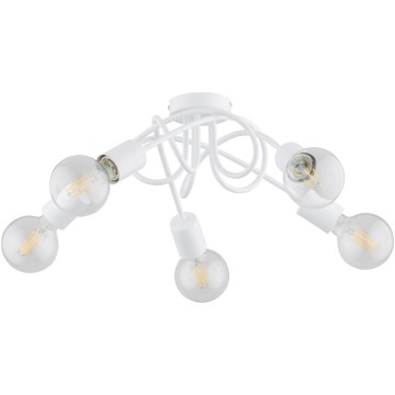 Surface-mounted chandelier INTER 5xE27/15W/230V white