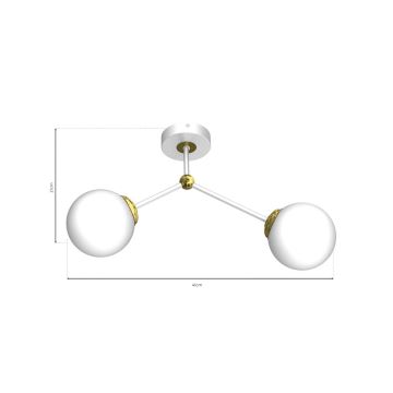 Surface-mounted chandelier JOY 2xE14/40W/230V white/gold