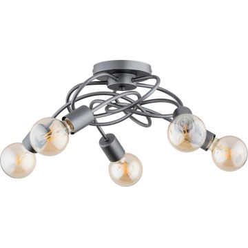 Surface-mounted chandelier MAXIS 5xE27/15W/230V grey