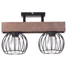 Surface-mounted chandelier MILAN 2xE27/60W/230V wood