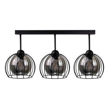 Surface-mounted chandelier SOLO BLACK 3xE27/60W/230V