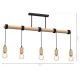 Surface-mounted chandelier VIGA 5xE27/60W/230V wood