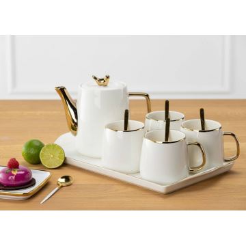 Tea service NOAH creamy/gold