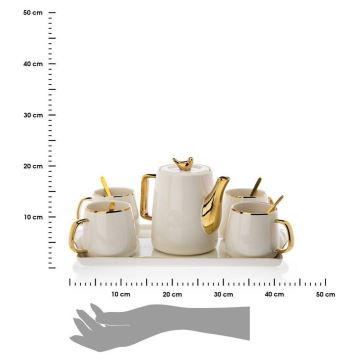 Tea service NOAH creamy/gold