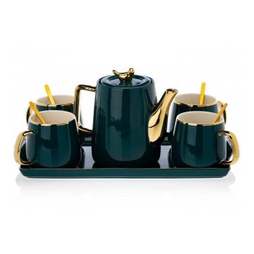 Tea service NOAH green/gold