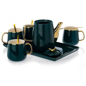 Tea service NOAH green/gold