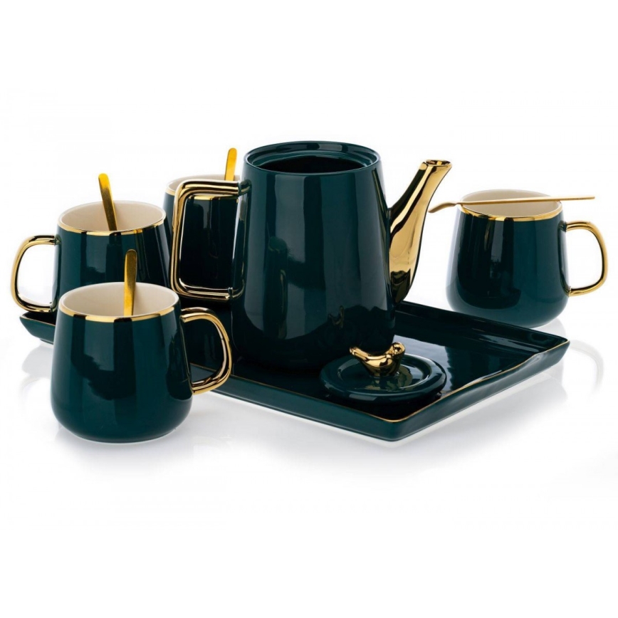 Tea service NOAH green/gold