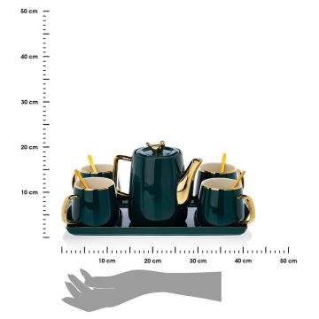 Tea service NOAH green/gold