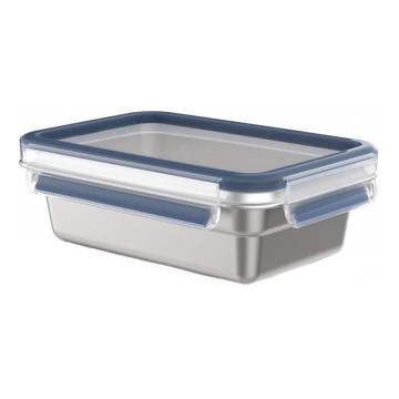 Tefal - Food container 0,8 l MSEAL STEEL blue/stainless steel