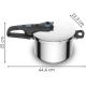 Tefal - Pressure cooker 6 l SECURE TRENDY stainless steel