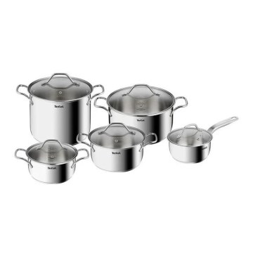 Tefal - Set of pots 10 pcs INTUITION stainless steel