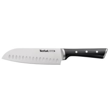 Tefal - Stainless steel knife santoku ICE FORCE 18 cm chrome/black