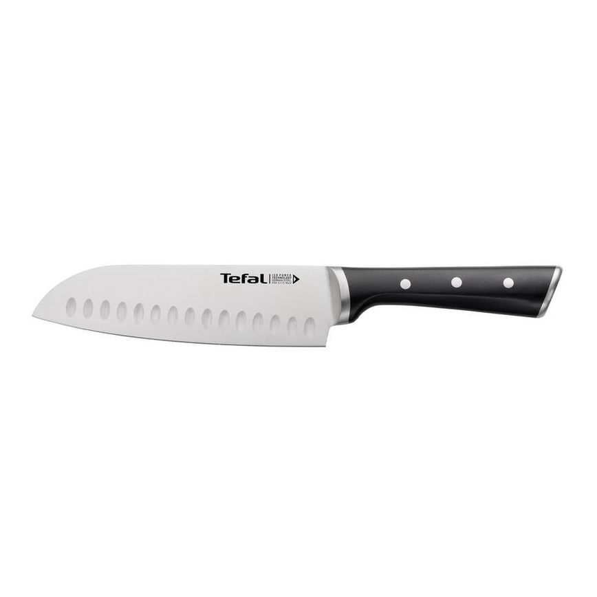 Tefal - Stainless steel knife santoku ICE FORCE 18 cm chrome/black