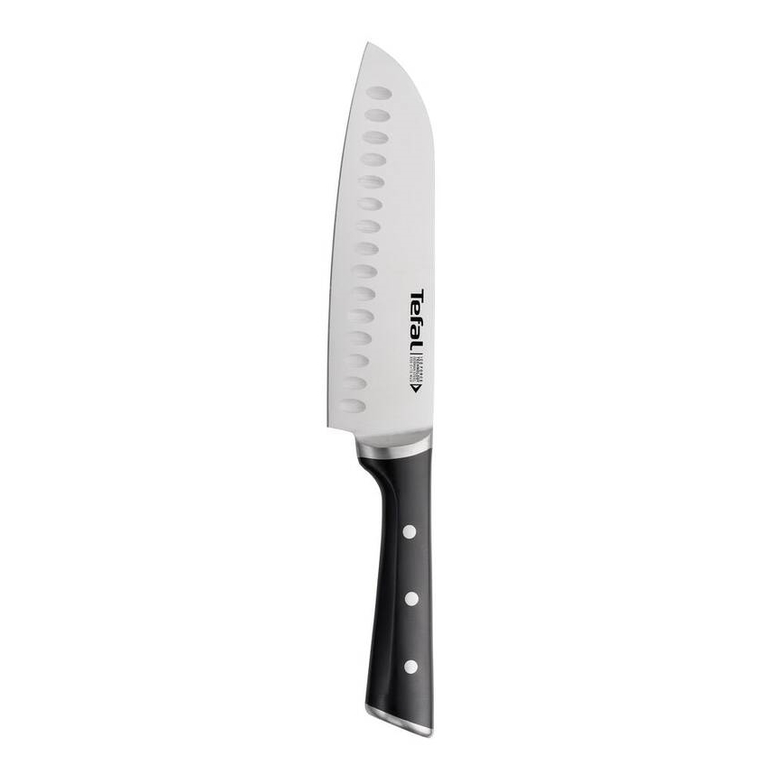 Tefal - Stainless steel knife santoku ICE FORCE 18 cm chrome/black