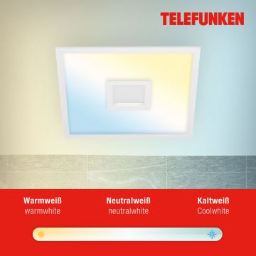 Telefunken 319506TF - RGBW Dimmable ceiling light LED/36W/230V 2700-6500K white + remote control