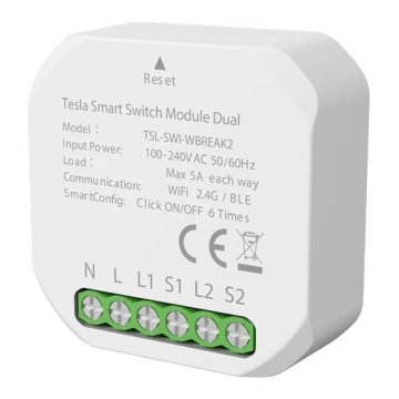 TESLA Smart - Smart relay 1200W/230V Wi-Fi