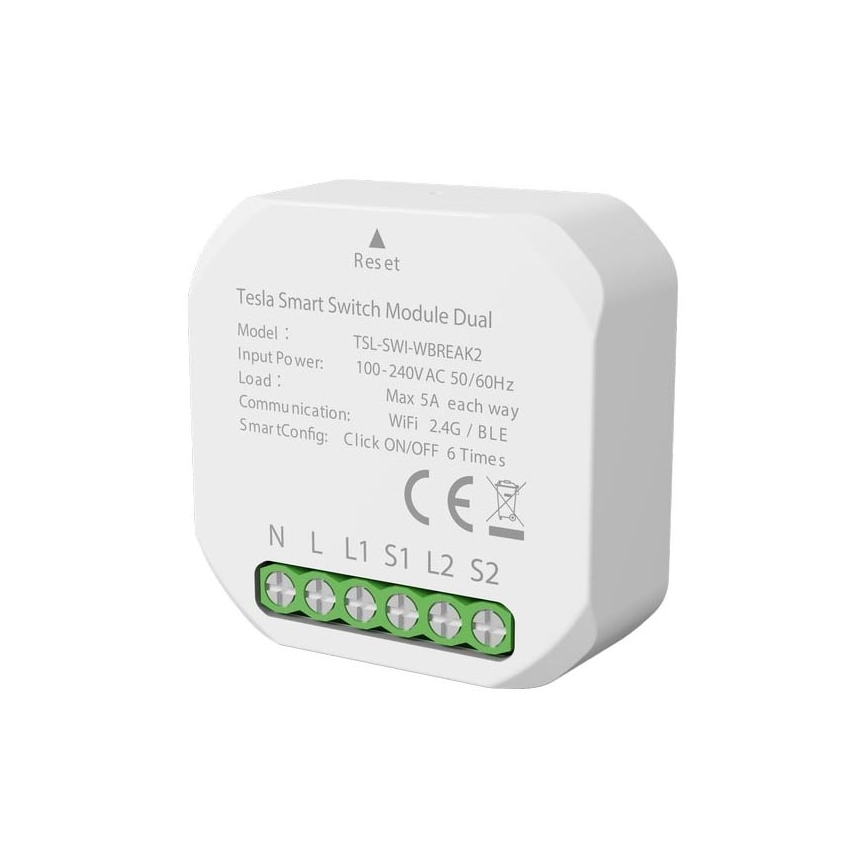 TESLA Smart - Smart relay 1200W/230V Wi-Fi