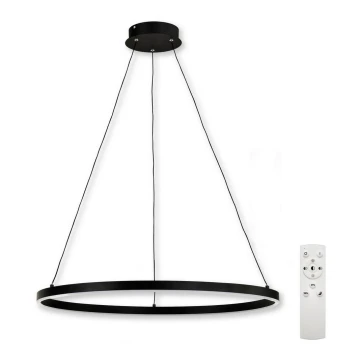 Top Light - LED Dimmable chandelier on a string SATURN LED/30W/230V 3000-6500K black + remote control