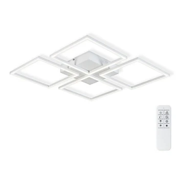 Top Light - LED Dimmable surface-mounted chandelier RIVIERA 4xLED/16,25W/230V angular white + remote control