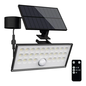Top Light - LED Solar wall floodlight with sensor HELEON VARIO LED/8W/3,7V IP65 4000K + remote control