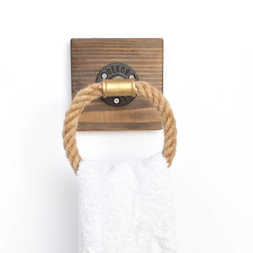 Towel holder BORURAF 14x14 cm brown