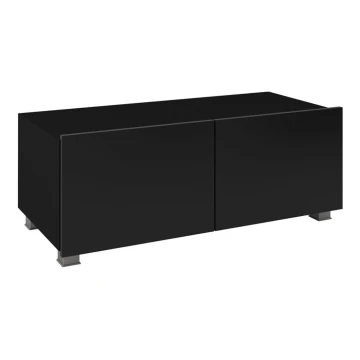TV table PAVO 37x100 cm shiny black/matte black