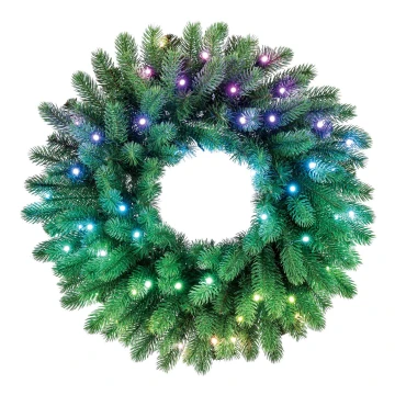 Twinkly - LED RGB Dimmable Christmas wreath PRE-LIT WREATH 50xLED d. 61cm Wi-Fi